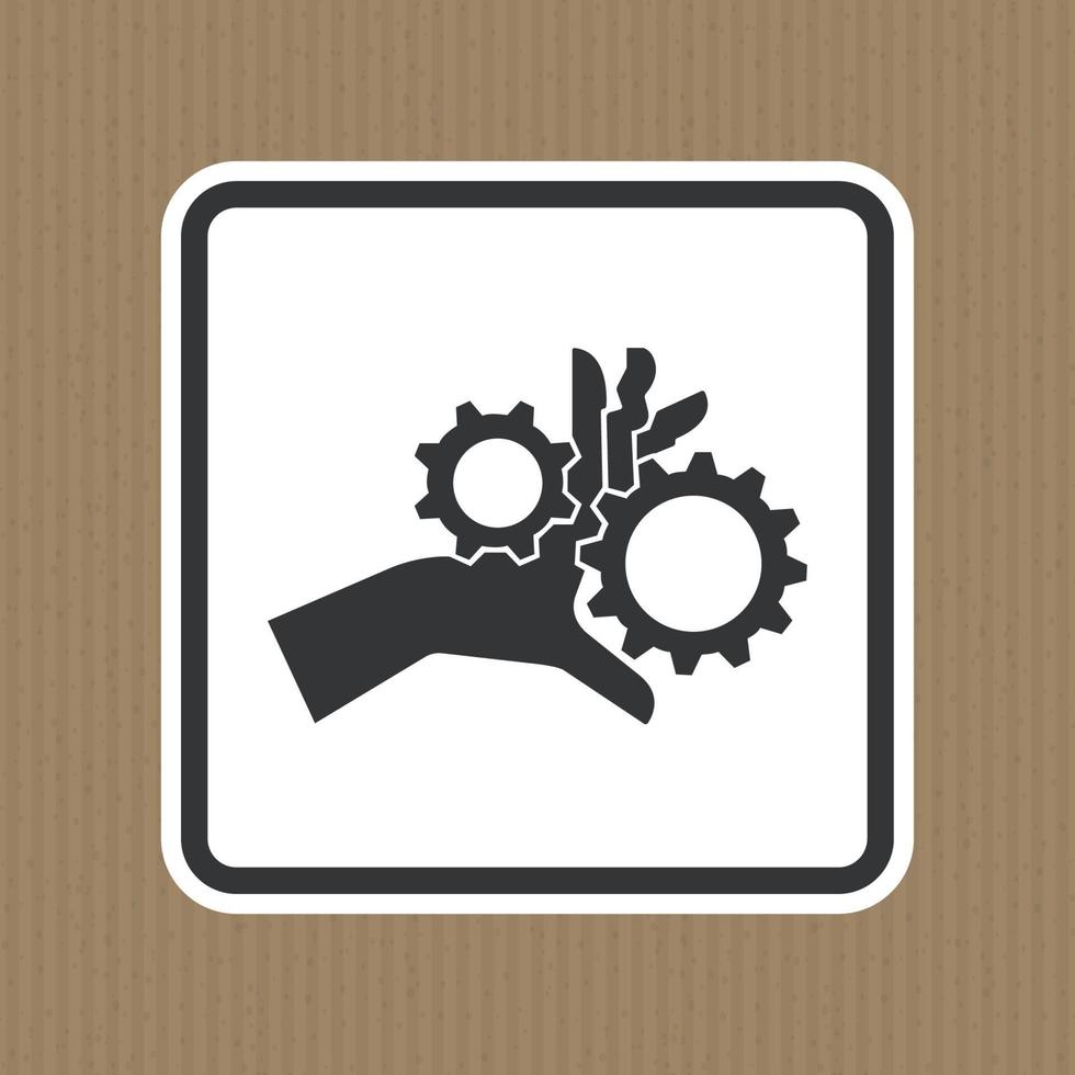 Hand Entanglement Rotating Gears Symbol Sign Isolate On White Background,Vector Illustration EPS.10 vector