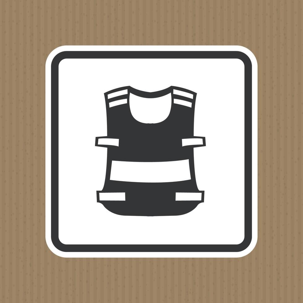 Symbol Wear Vest Isolate On White Background,Vector Illustration EPS.10 vector