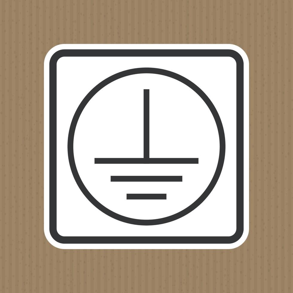 Protective Earth Ground Symbol Sign, Vector Illustration, Isolate On White Background Label. EPS10