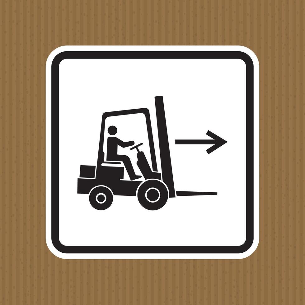 Forklift Point Right Symbol Sign Isolate On White Background,Vector Illustration EPS.10 vector