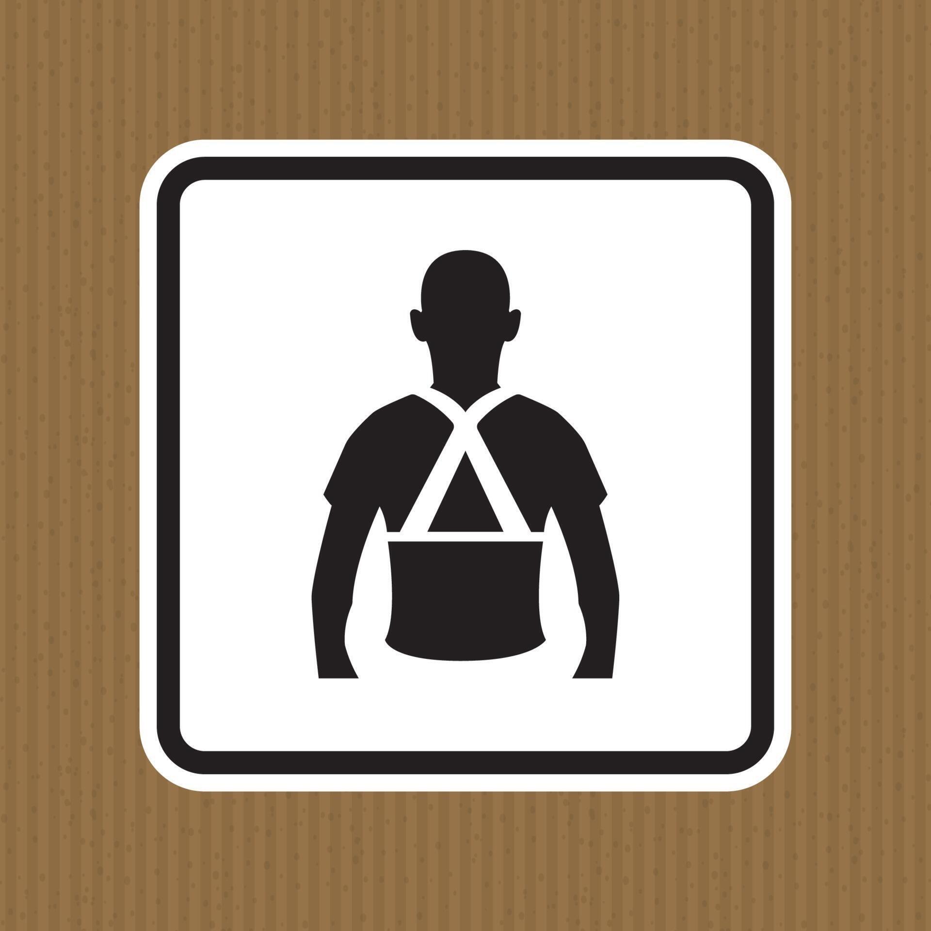 Wear Back Support Symbol Sign Isolate On White Background,Vector