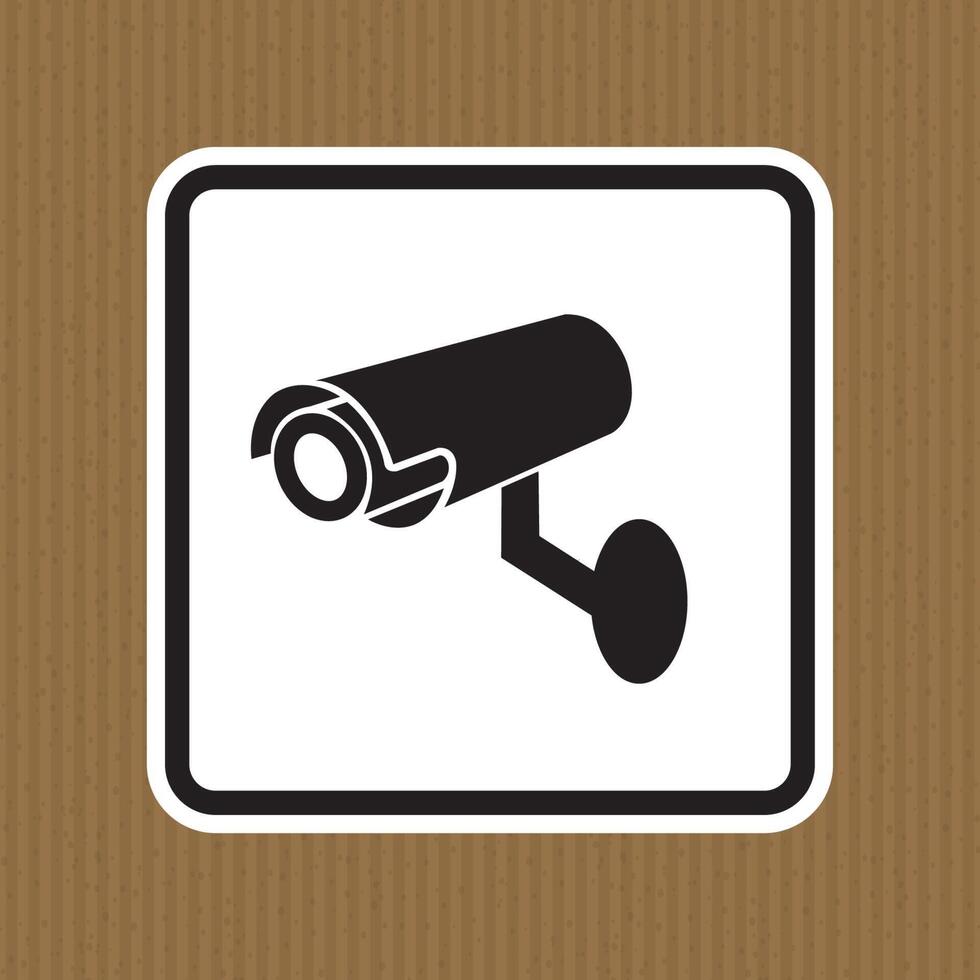 Signo de símbolo de cámara de seguridad CCTV, ilustración vectorial, aislar en la etiqueta de fondo blanco .eps10 vector