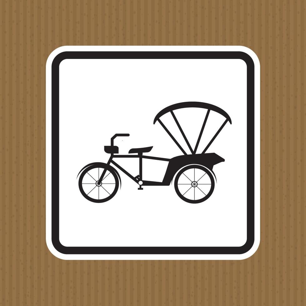 Beware Tricycle Symbol Sign Isolate On White Background,Vector Illustration EPS.10 vector