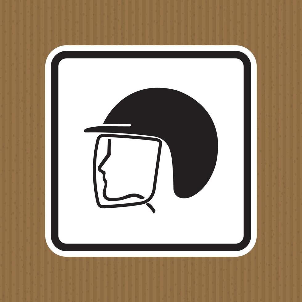 Use el símbolo del casco de seguridad aislar sobre fondo blanco, ilustración vectorial eps.10 vector