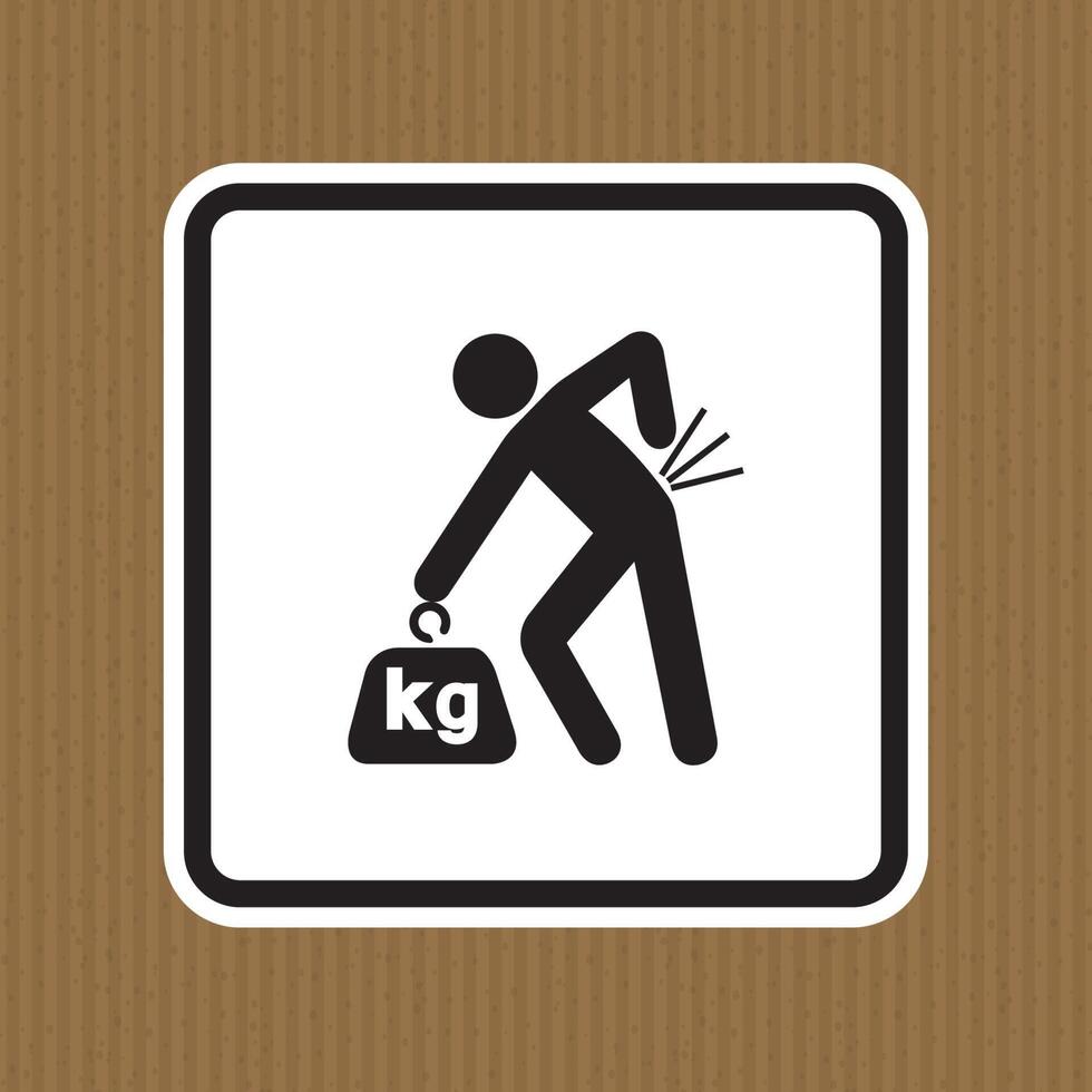 Lifting Hazard Symbol Sign, Vector Illustration, Isolate On White Background Label .EPS10