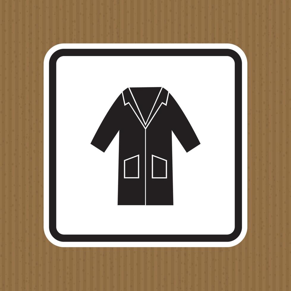 icono de ppe signo de símbolo de delantal de ropa aislar sobre fondo blanco, ilustración vectorial eps.10 vector