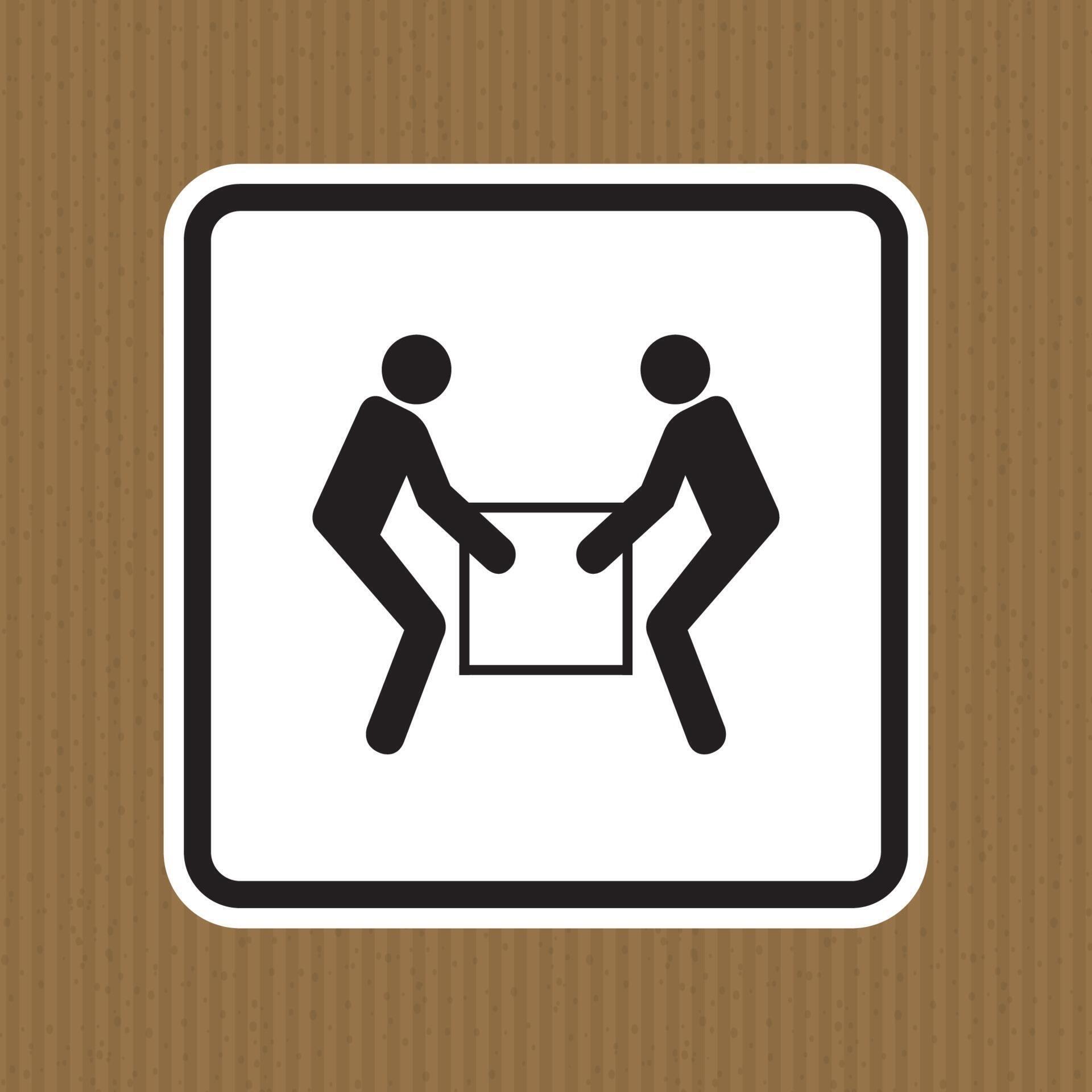Use Two Person Lift Symbol Sign Isolate On White Background,Vector