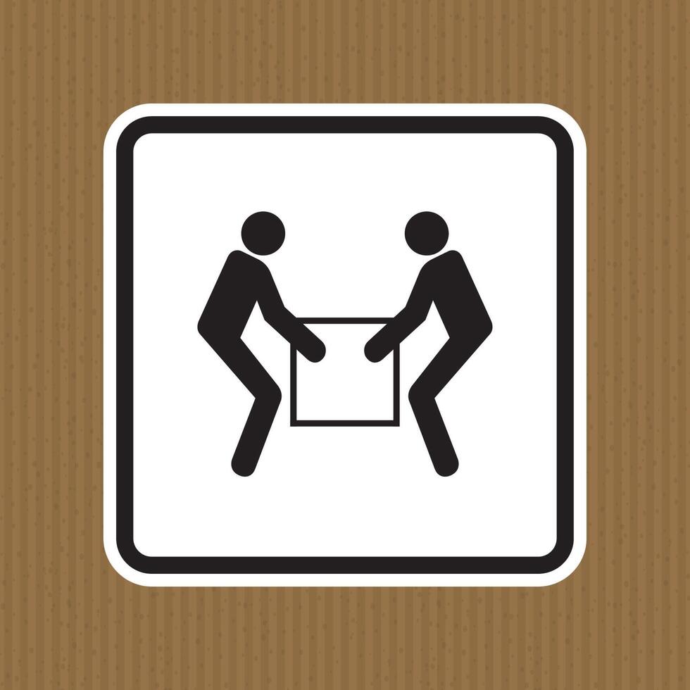 Use Two Person Lift Symbol Sign  Isolate On White Background,Vector Illustration EPS.10 vector