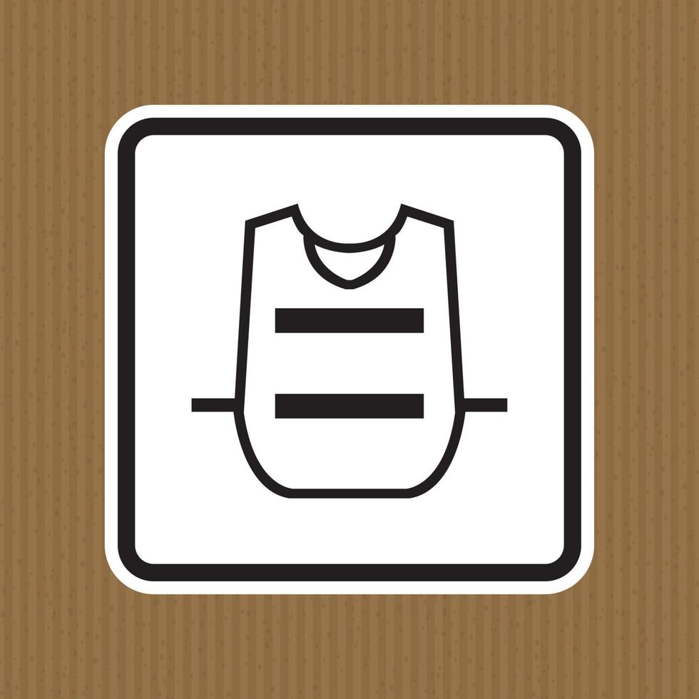 Symbol Wear Vest Isolate On White Background,Vector Illustration EPS.10 vector