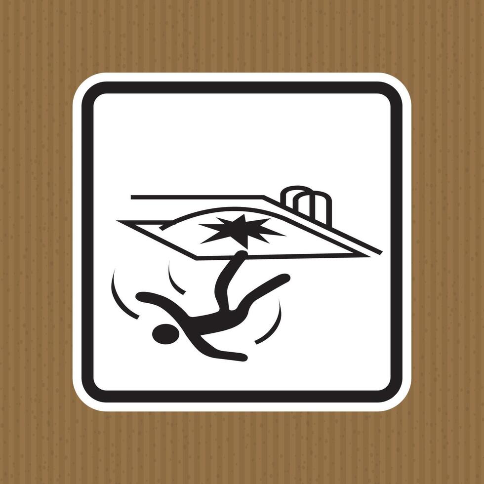 Fall Hazard Symbol Sign Isolate on White Background,Vector Illustration vector