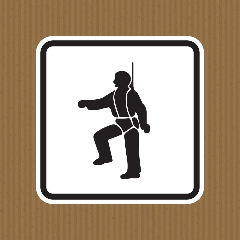 PPE Icon.Safety Harness Must Be Worn Symbols Sign Isolate On White Background,Vector Illustration EPS.10 vector