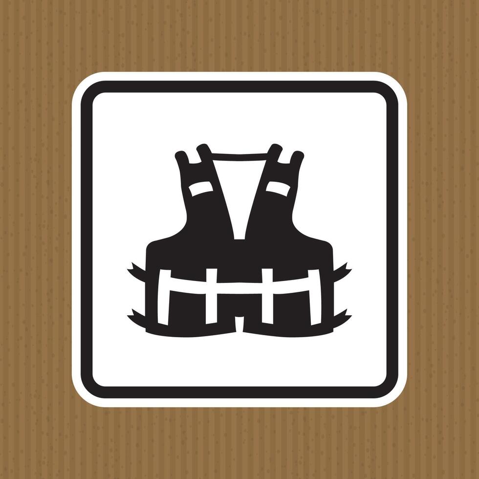 PPE Icon.Wearing a life jacket for safety Symbol Sign Isolate On White Background,Vector Illustration EPS.10 vector