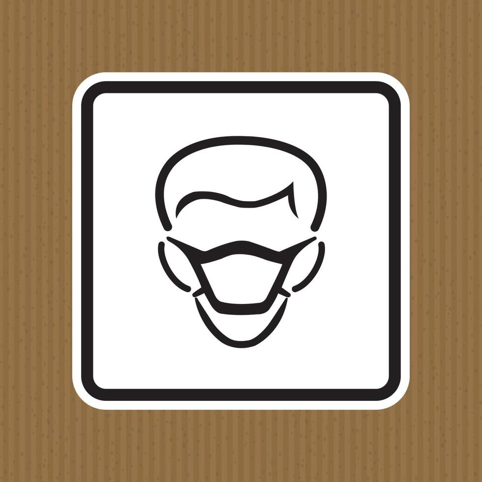 PPE Icon.Wear Mask Symbol Sign Isolate On White Background,Vector Illustration EPS.10 vector