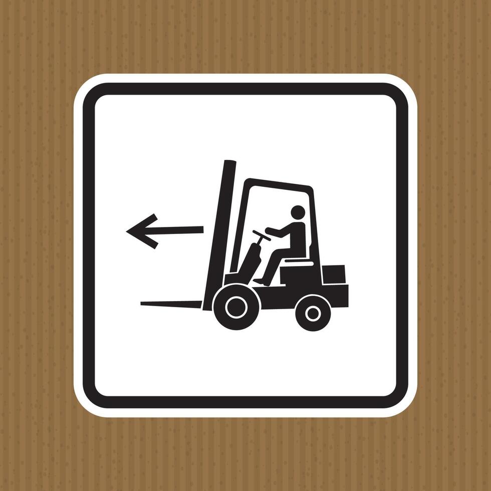 Forklift Point Left Symbol Sign Isolate On White Background,Vector Illustration vector