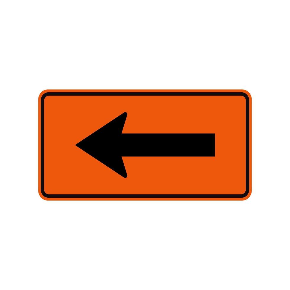 Go Left By The Arrows Road Symbol Sign Isolate on White Background,Vector Illustration vector