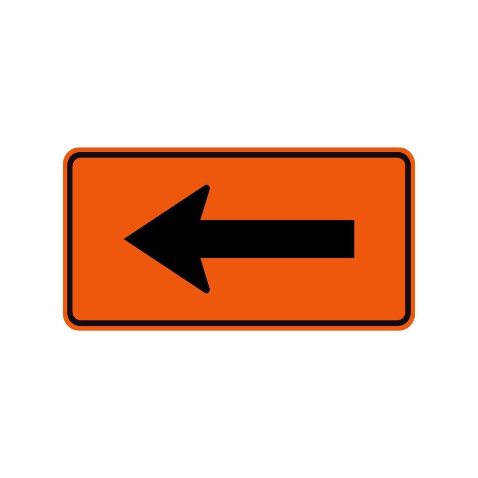 Go Left By The Arrows Road Symbol Sign Isolate on White Background,Vector Illustration vector