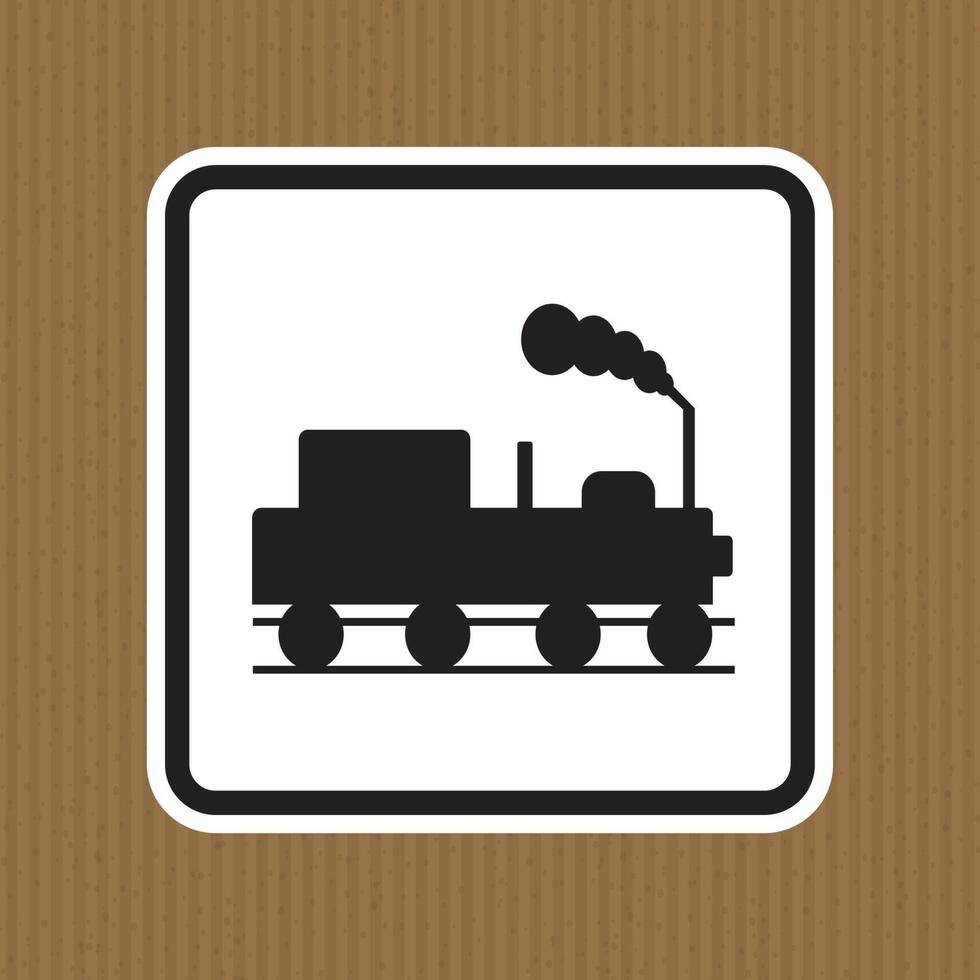 peligro, cuidado, de, trenes, símbolo, señal, aislado, blanco, fondo, vector, ilustración vector