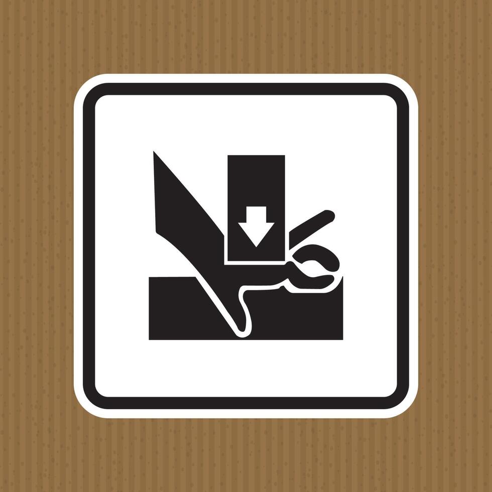 Beware You Hand When Using Silkscreen Symbol Sign Isolate On White Background,Vector Illustration vector