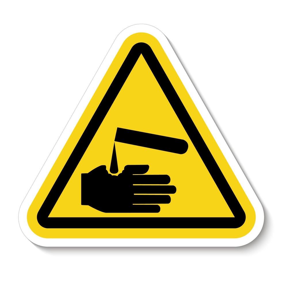 Beware Corrosives Symbol Isolate On White Background,Vector Illustration EPS.10 vector