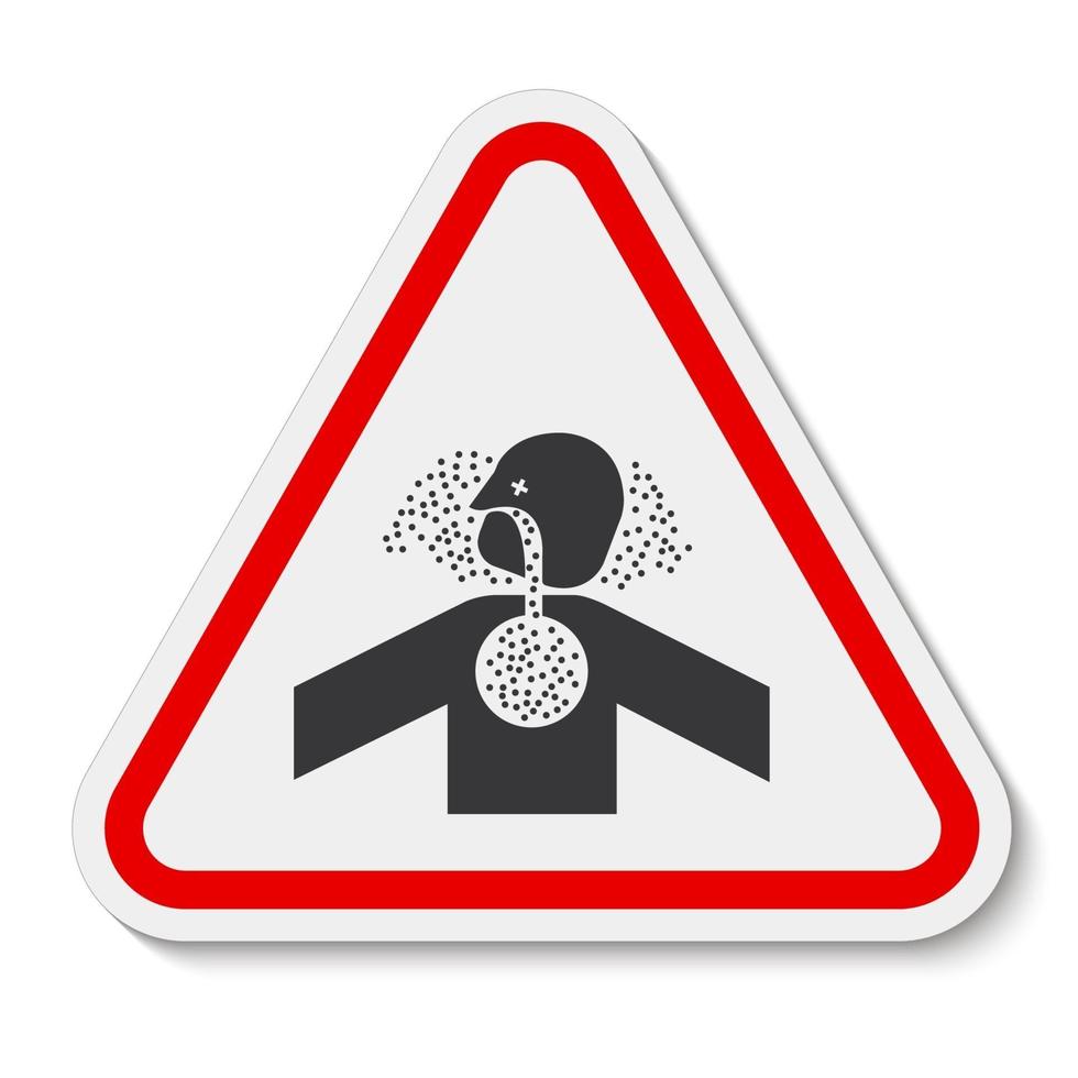 Signo de símbolo de asfixia de gases tóxicos aislar sobre fondo blanco, ilustración vectorial vector