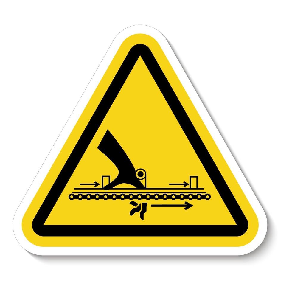 Warning Moving Part Cause Injury Symbol Sign Isolate on White Background,Vector Illustration vector