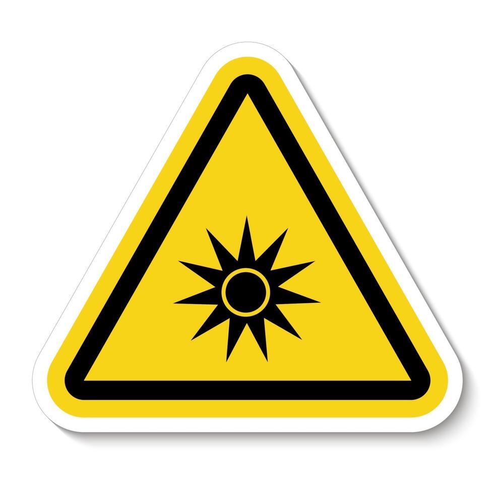 Beware Optical Radiation Symbol Isolate On White Background,Vector Illustration EPS.10 vector