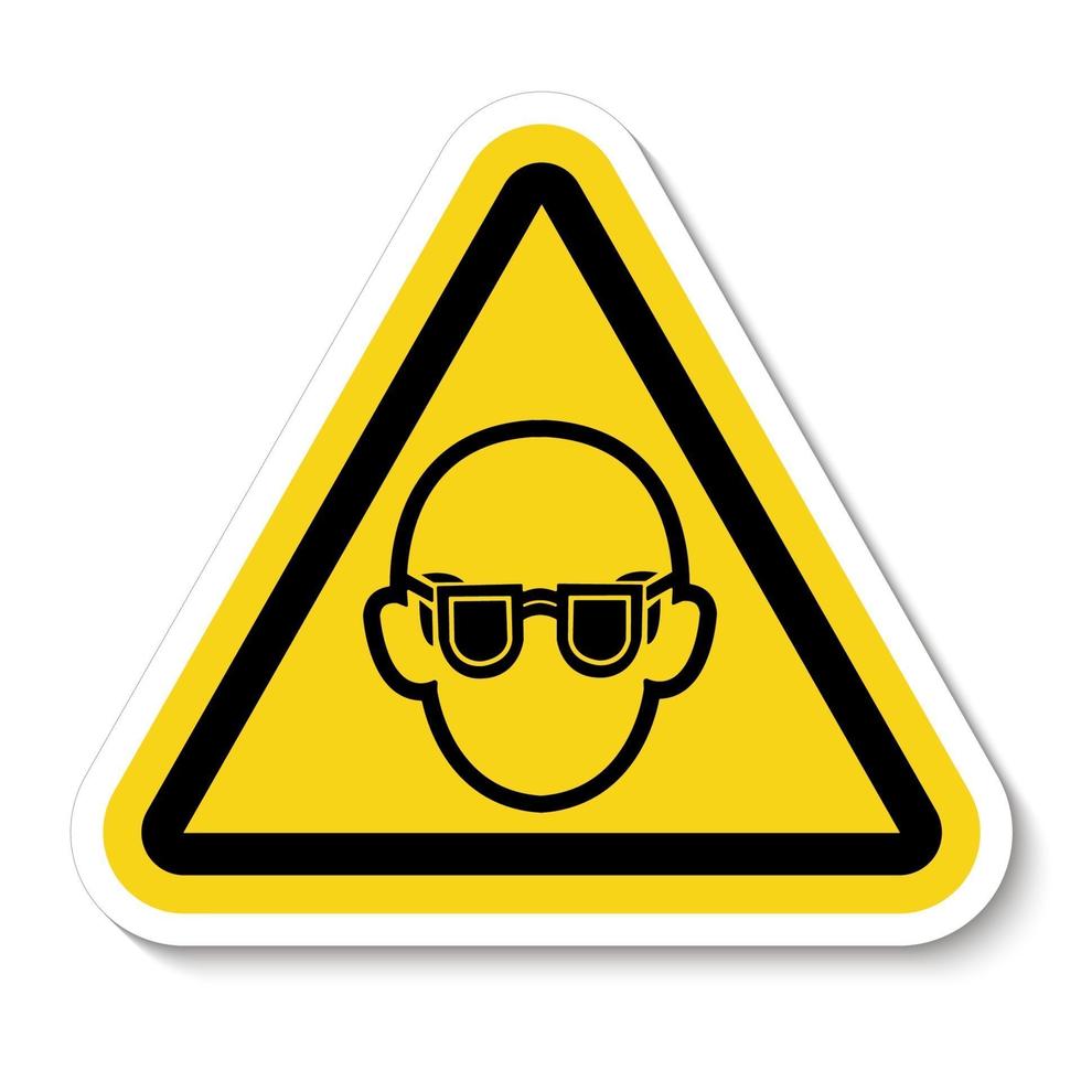 símbolo use gafas de seguridad firmar aislar sobre fondo blanco, ilustración vectorial eps.10 vector