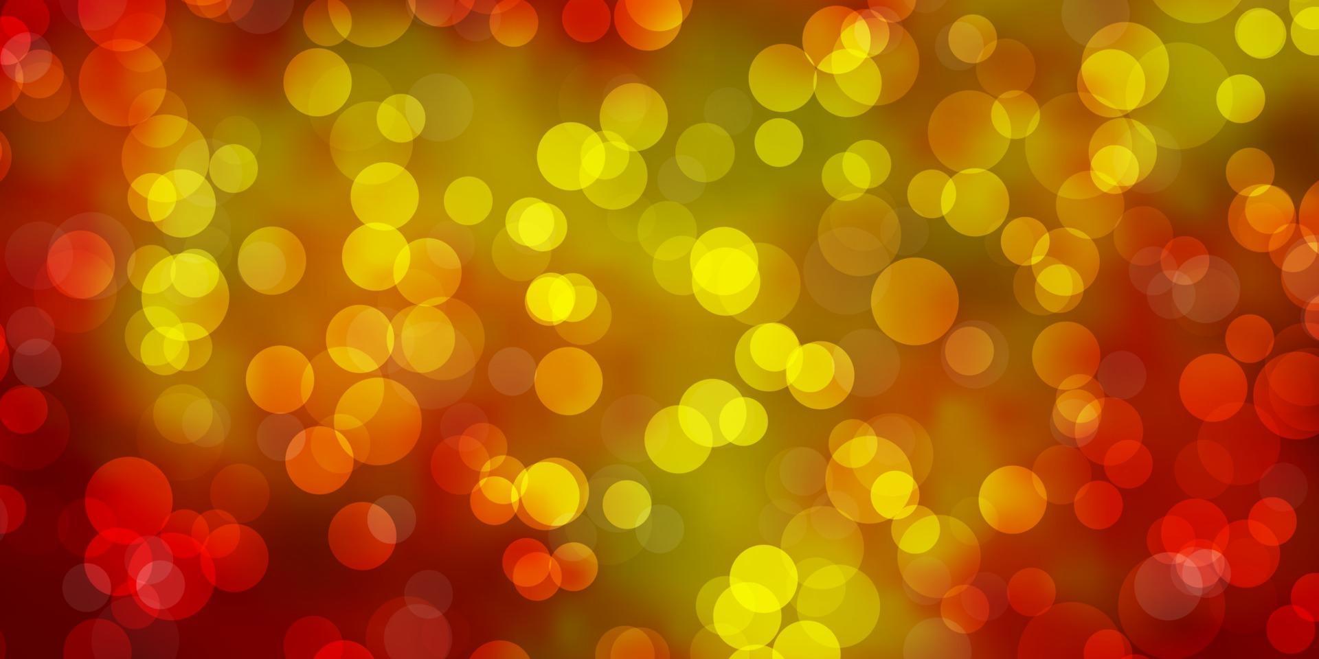Light Orange vector pattern with spheres.