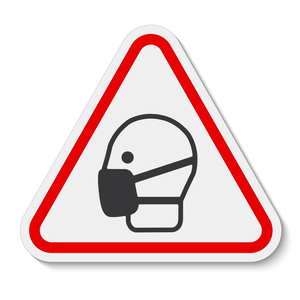 Symbol wear masks Sign Isolate On White Background,Vector Illustration EPS.10 vector