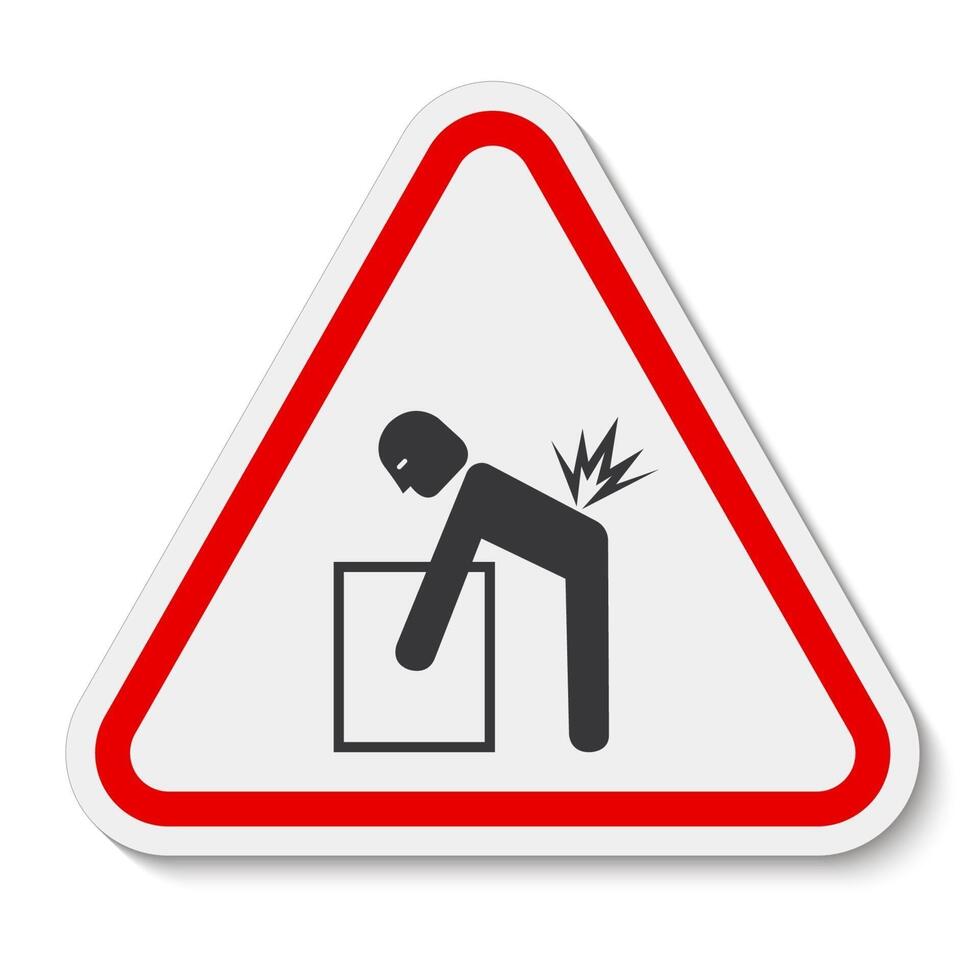 Lifting Hazard Symbol Sign Isolate On White Background,Vector Illustration EPS.10 vector