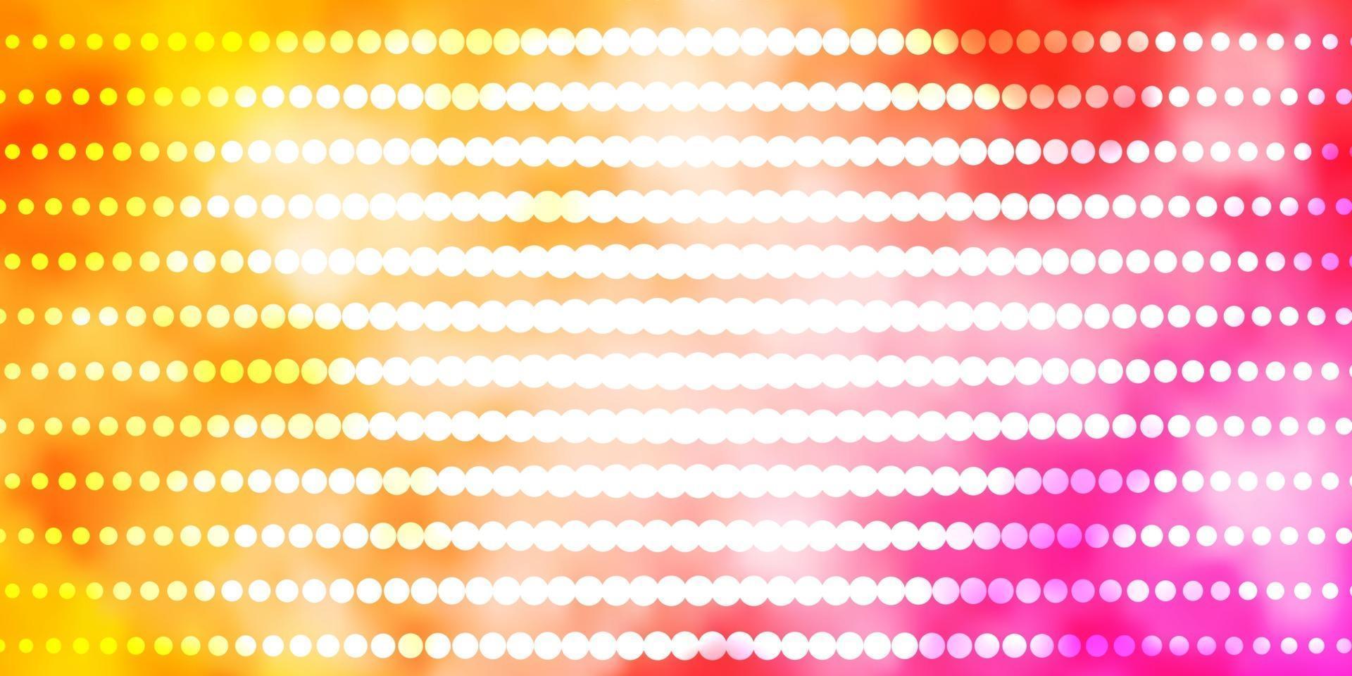 Light Orange vector pattern with circles.
