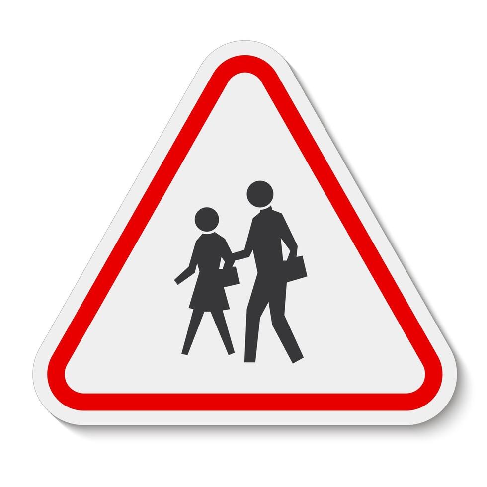 School Zone Symbol Sign Isolate on White Background,Vector Illustration vector