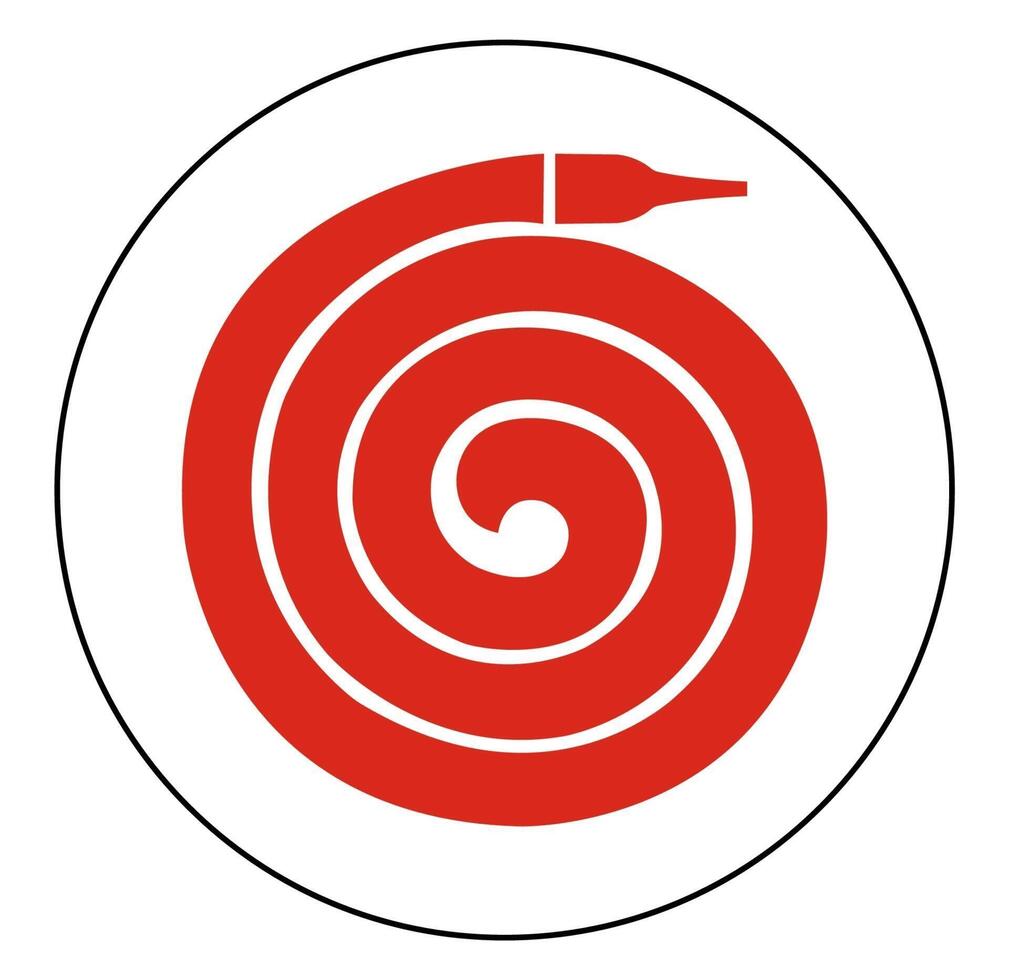 Fire Reel Hose Floor Sign on white background vector