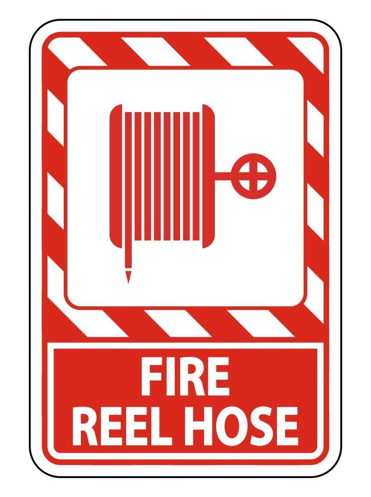 Fire Reel Hose Sign on white background vector