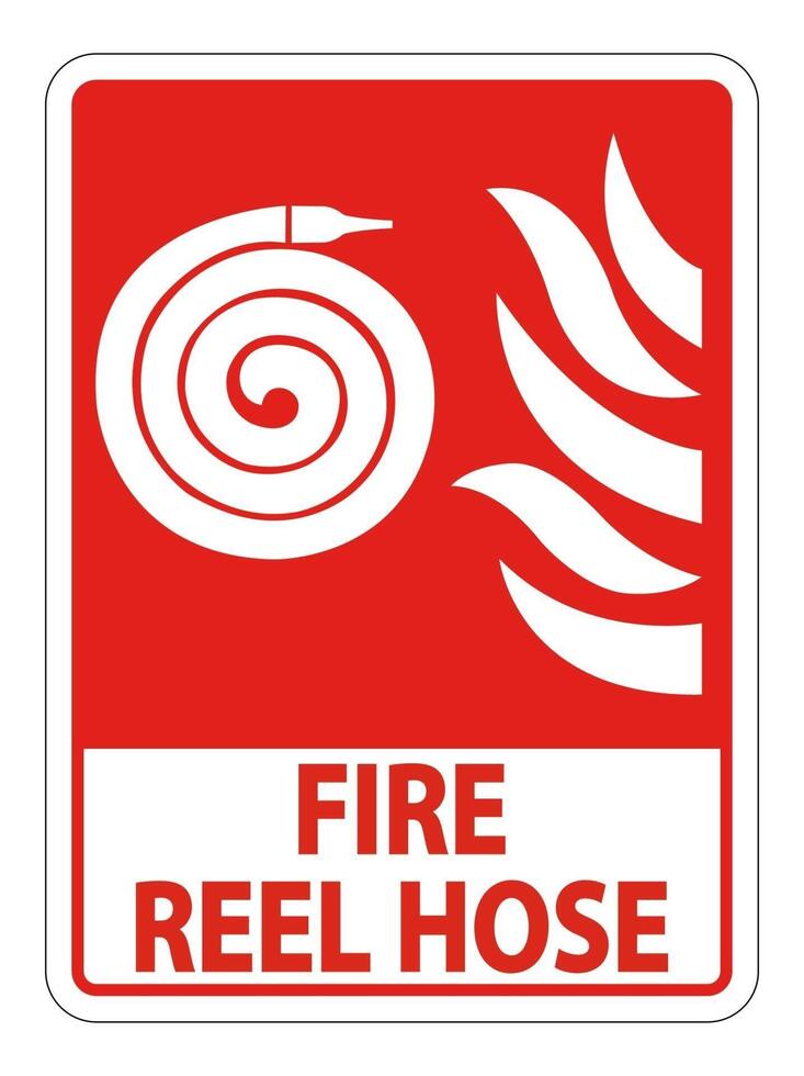 Fire Reel Hose Sign Isolate On White Background,Vector Illustration EPS.10 vector