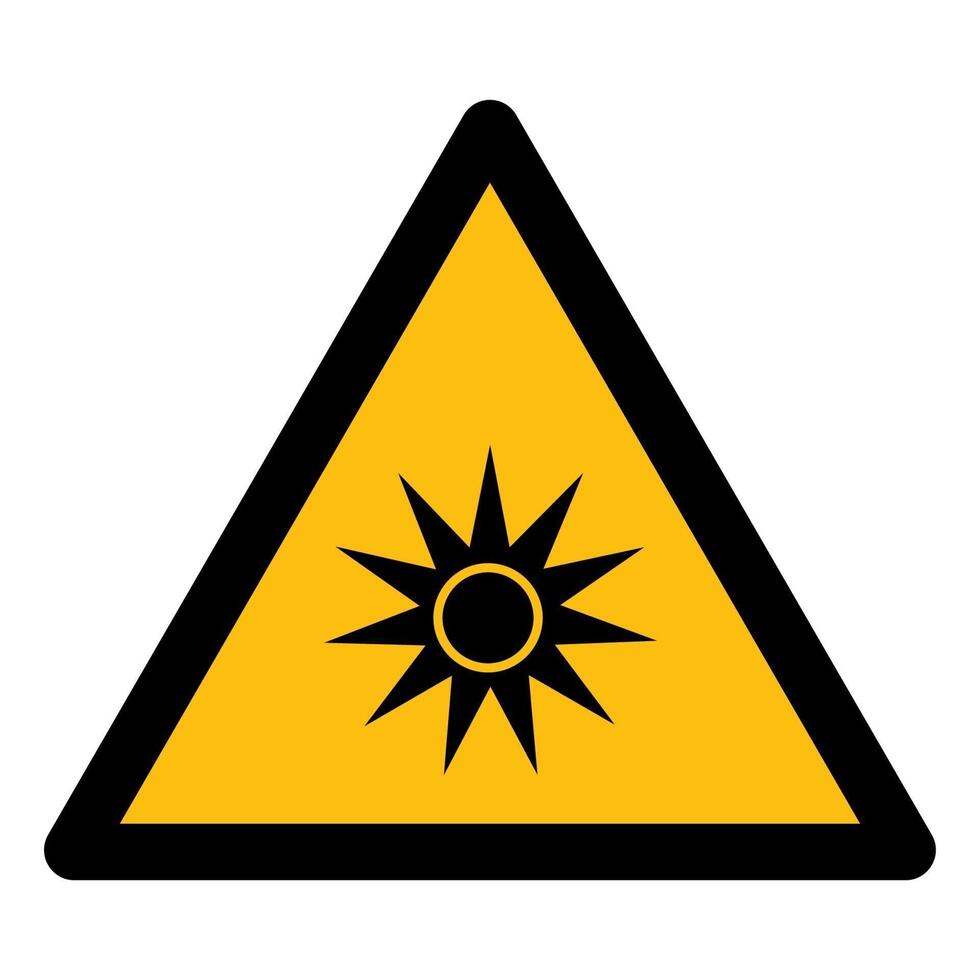 Beware Optical Radiation Symbol Isolate On White Background,Vector Illustration EPS.10 vector