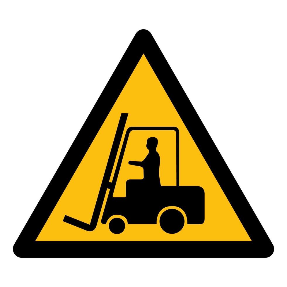 Beware Forklift Symbol Sign Isolate On White Background,Vector Illustration EPS.10 vector