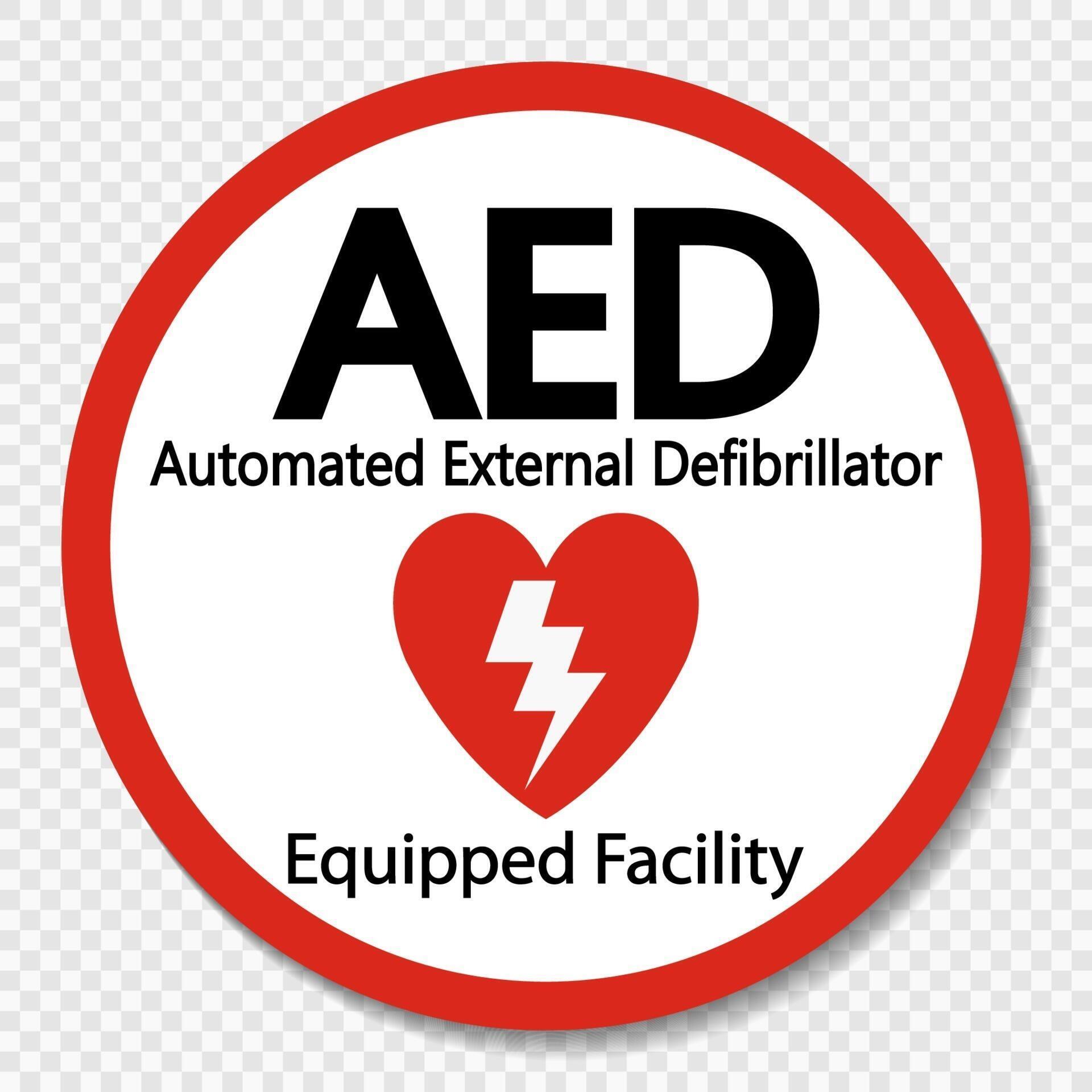Symbol AED Sign label on transparent background 2277823 Vector Art at