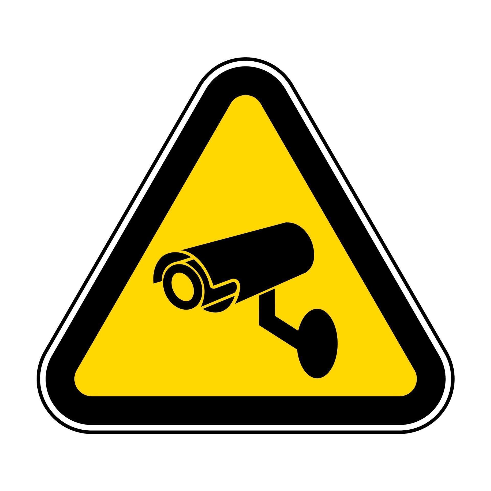 Signo de símbolo de cámara de seguridad CCTV, ilustración vectorial