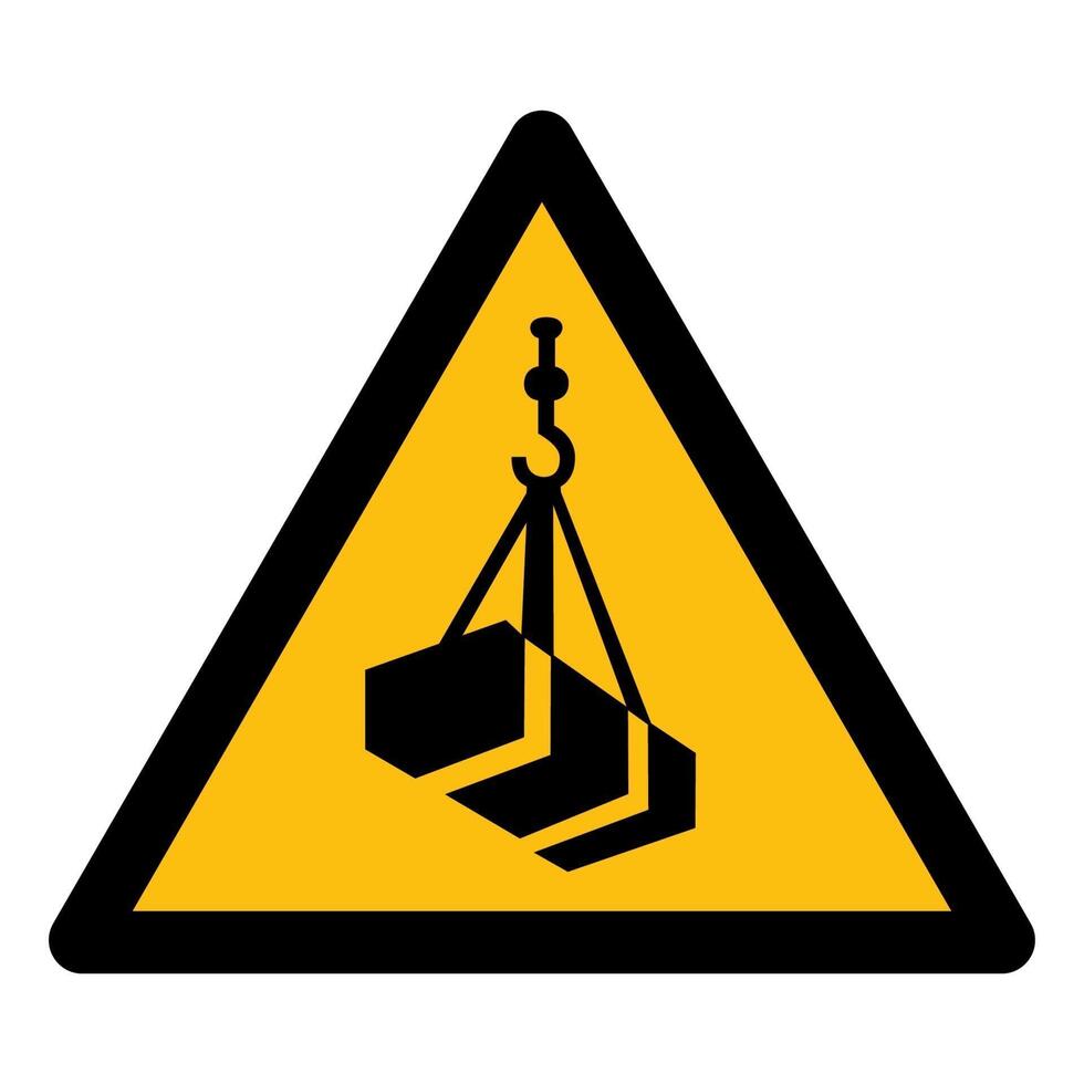 Beware Overhead Load Symbol Isolate On White Background,Vector Illustration EPS.10 vector