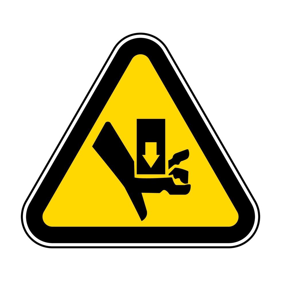 Warning Moving Part Crush and Cut Symbol Sign Isolate On White Background,Vector Illustration EPS.10 vector