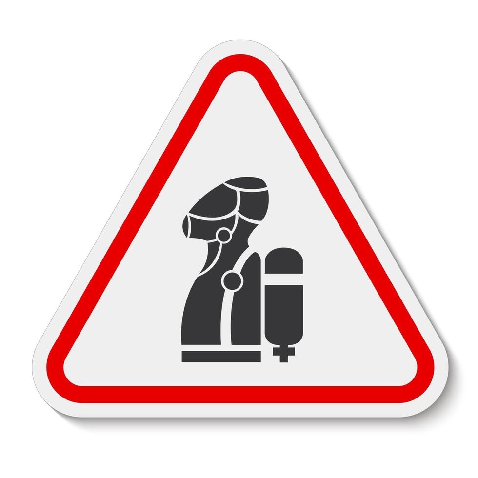 Wear SCBA Self Contained Breathing Apparatus Symbol Isolate On White Background,Vector Illustration EPS.10 vector