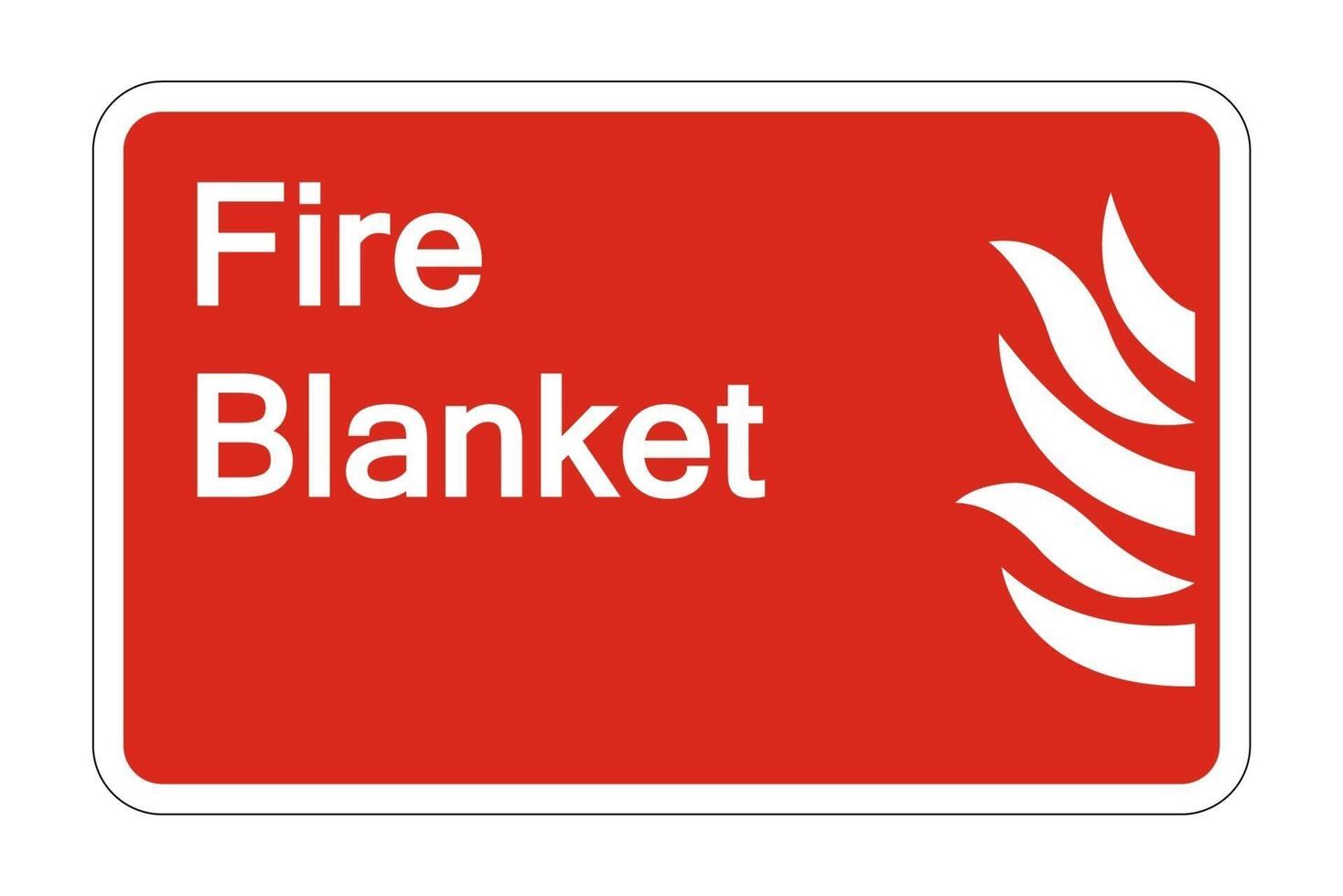 Fire Blanket Safety Symbol Sign on white background,vector illustration vector