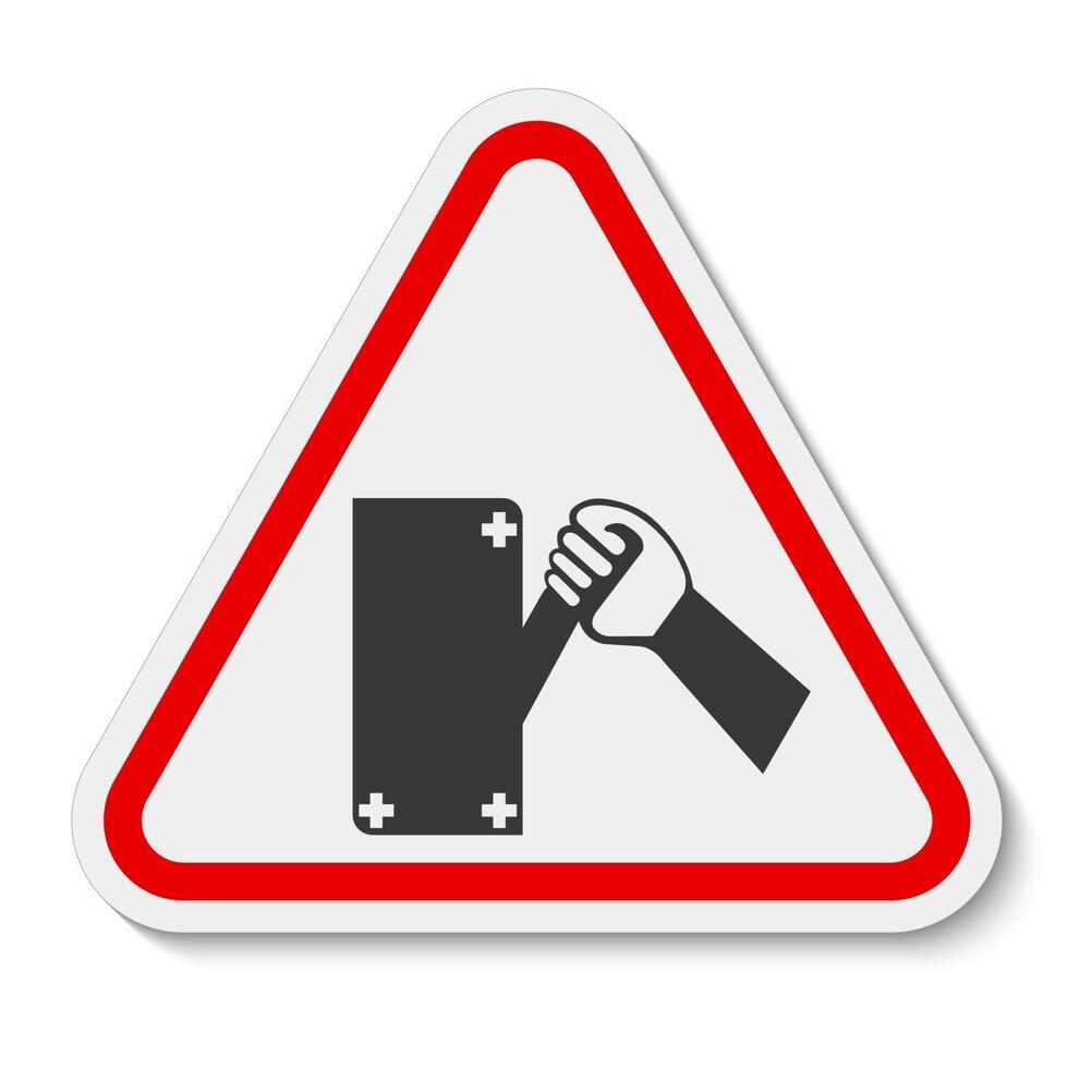 Do Not Touch Men Working Symbol Sign On White Background vector