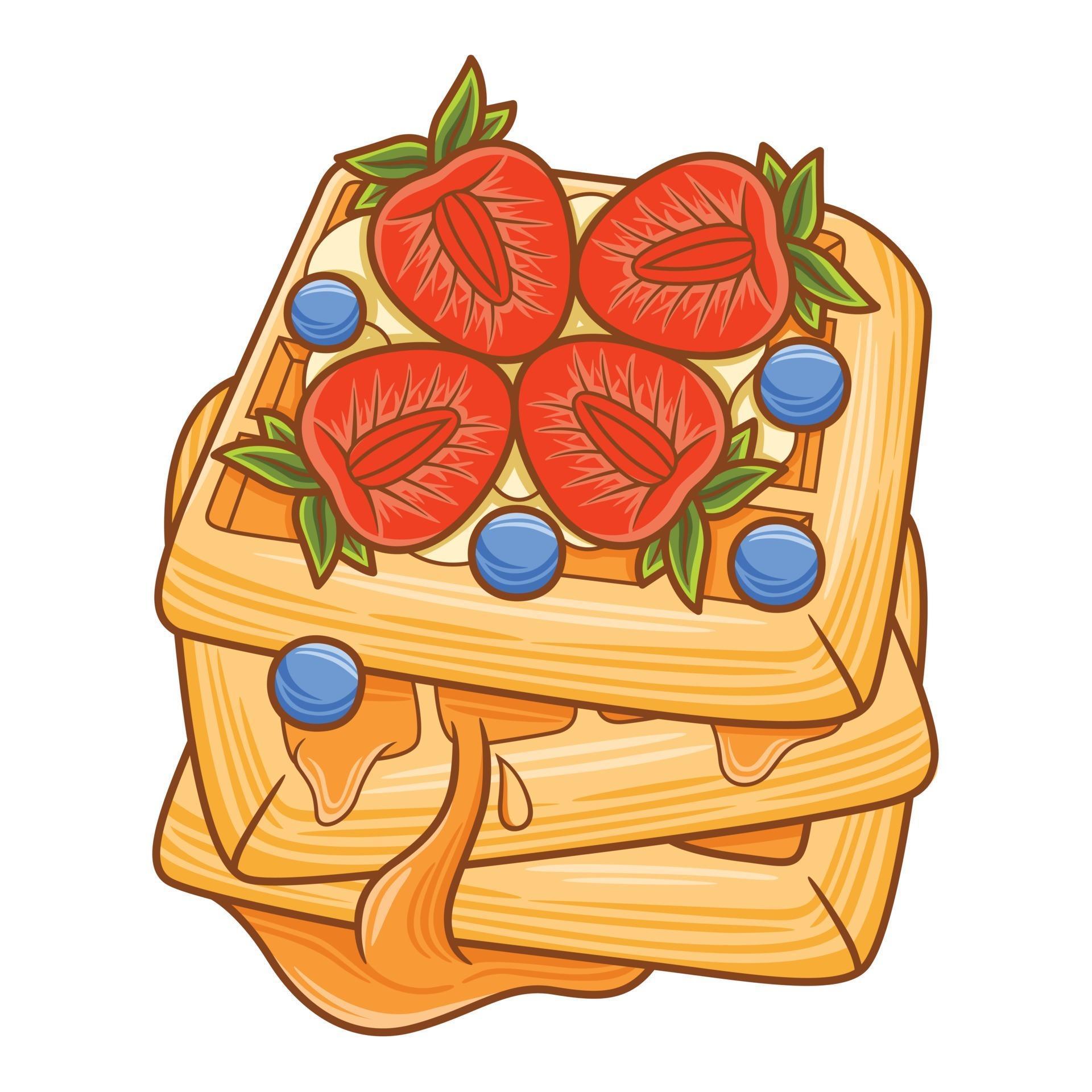 WAFFLES in flat design style 2277916 Vector Art at Vecteezy