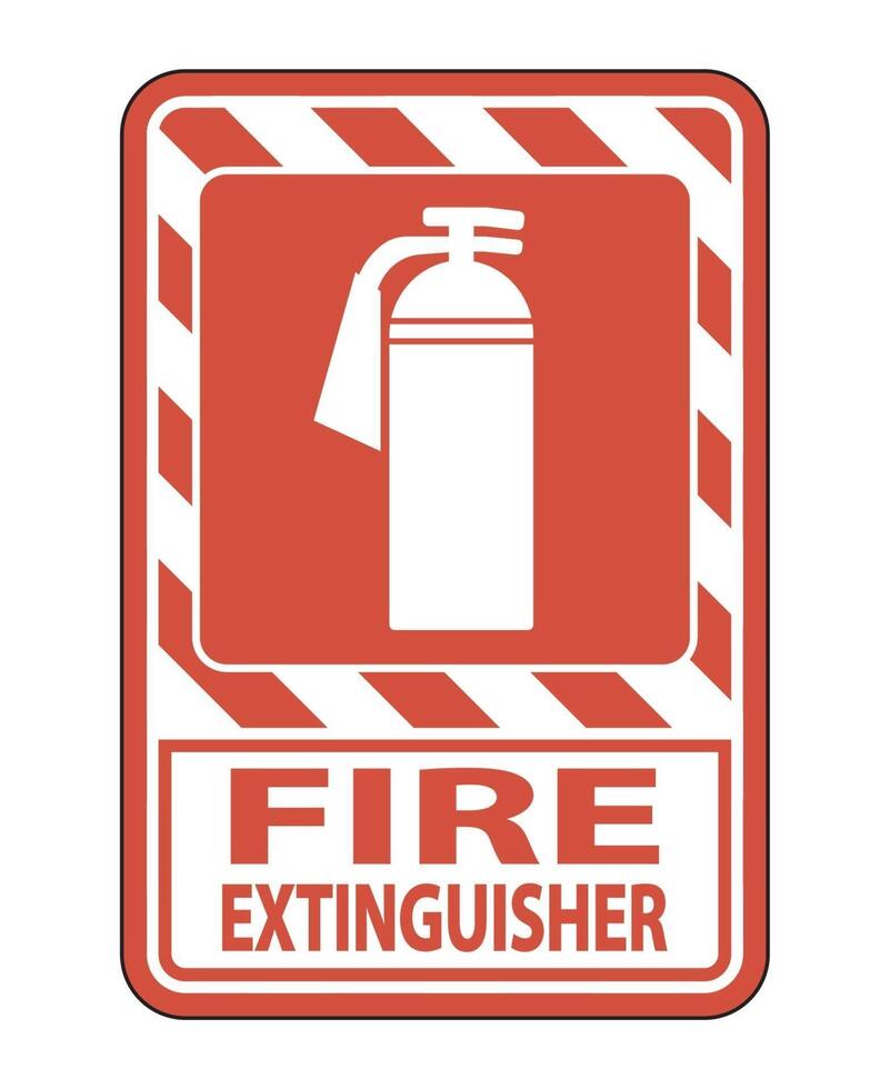 Fire Extinguisher Sign on white background vector