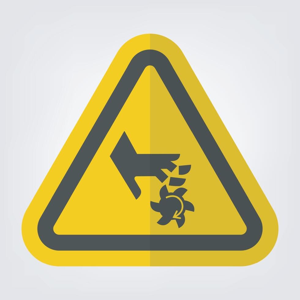 Cutting of Fingers Rotating Blade Symbol Sign vector