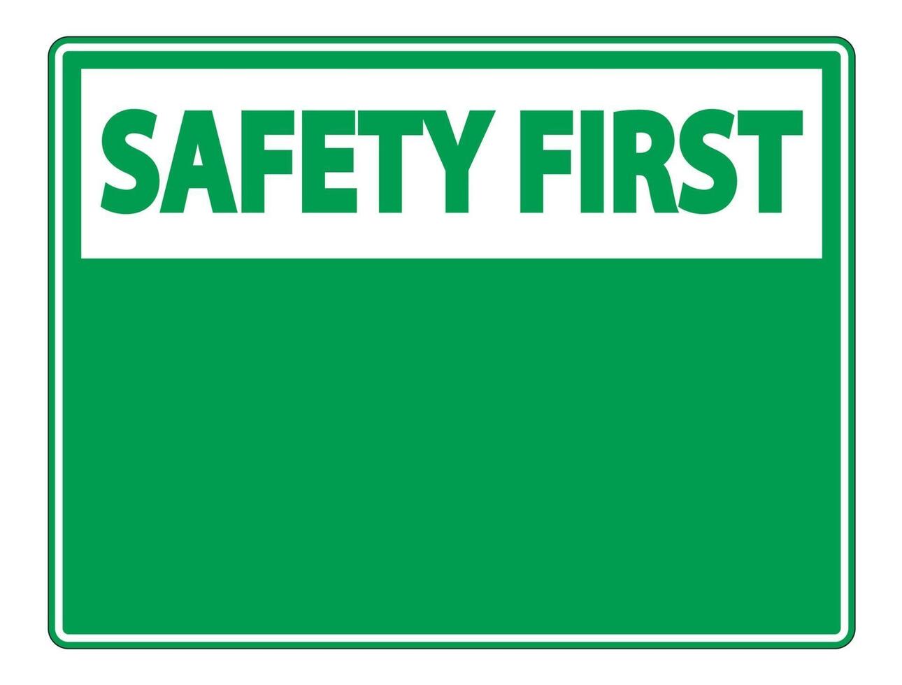 symbol Safety first sign label on white background vector