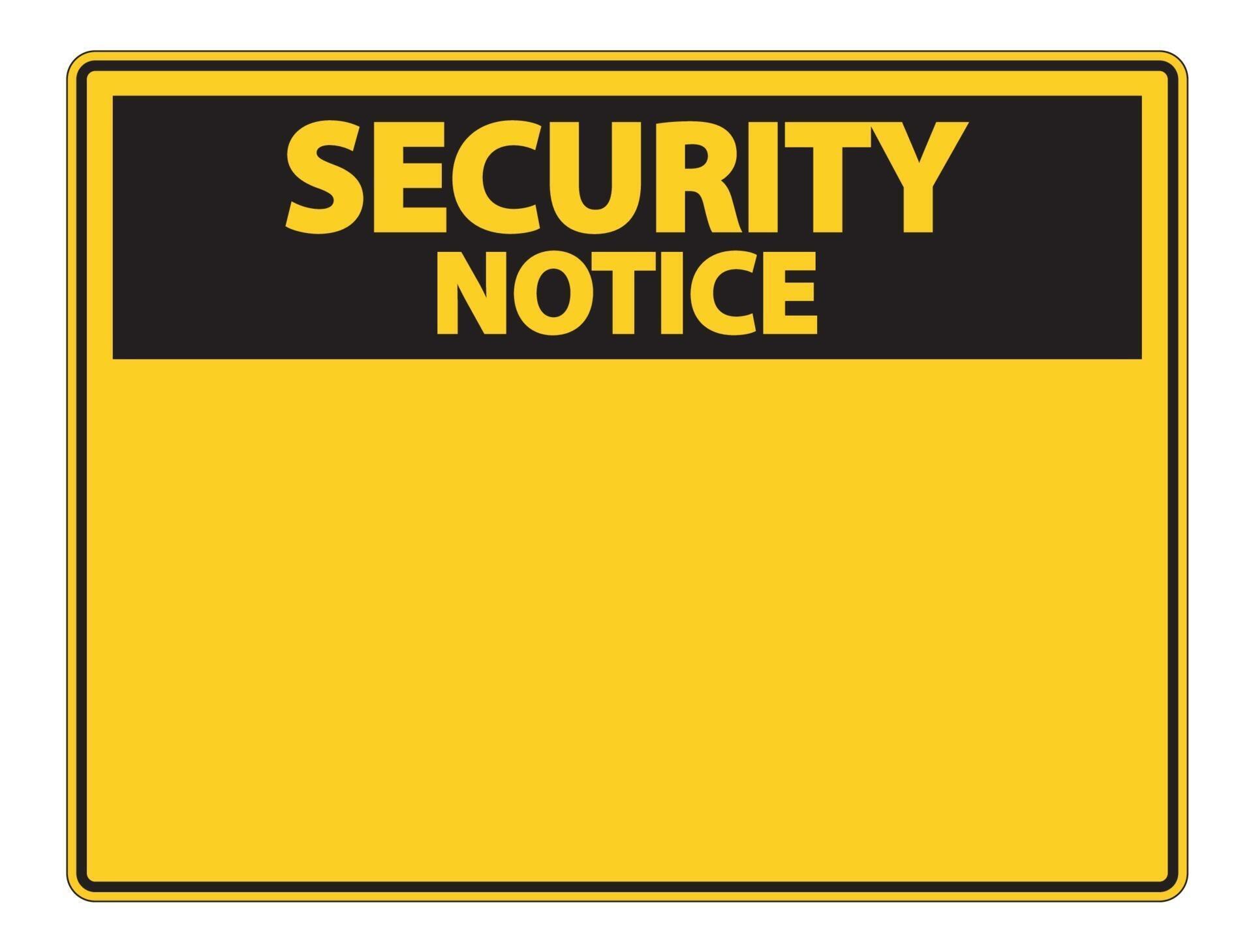 symbol Security notice sign label on white background 2278014 Vector
