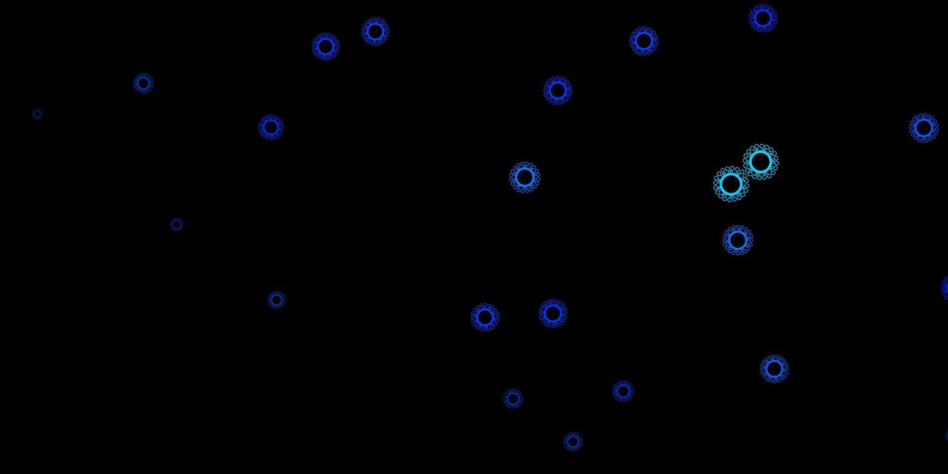 plantilla de vector azul oscuro con signos de gripe.